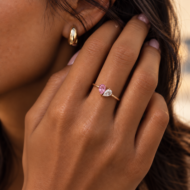 Demi Heart Ring - Silver Finish