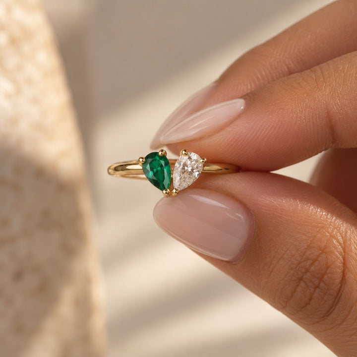 Demi Heart Ring - Gold Finish