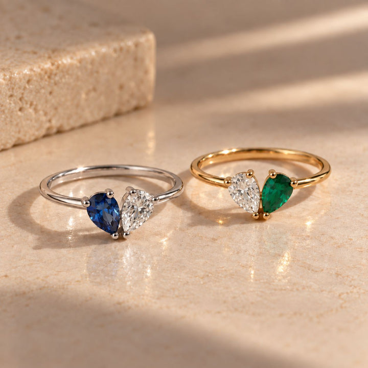 Demi Heart Ring - Gold Finish