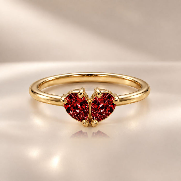 Demi Heart Ring - Gold Finish
