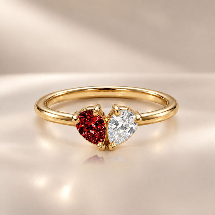 Demi Heart Ring - Gold Finish