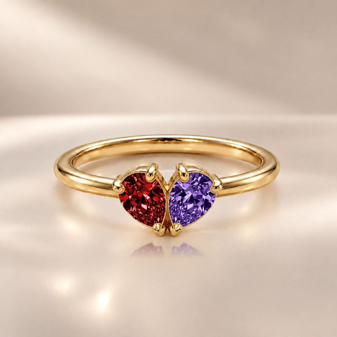 Demi Heart Ring - Gold Finish