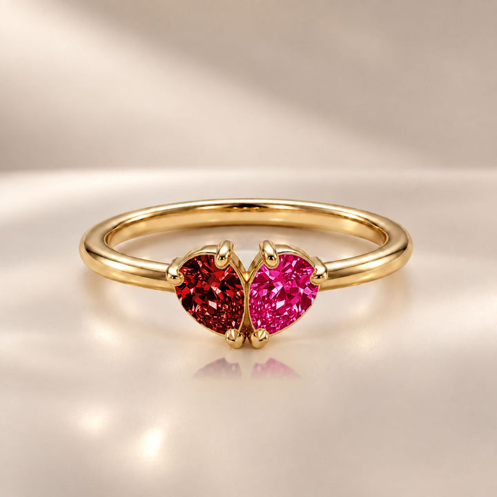 Demi Heart Ring - Gold Finish