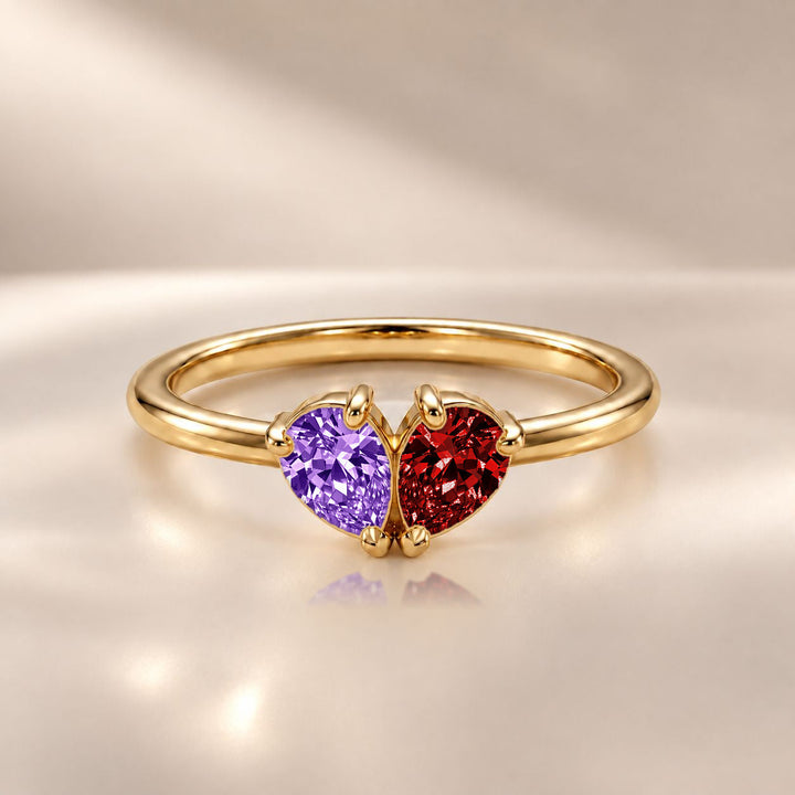 Demi Heart Ring - Gold Finish