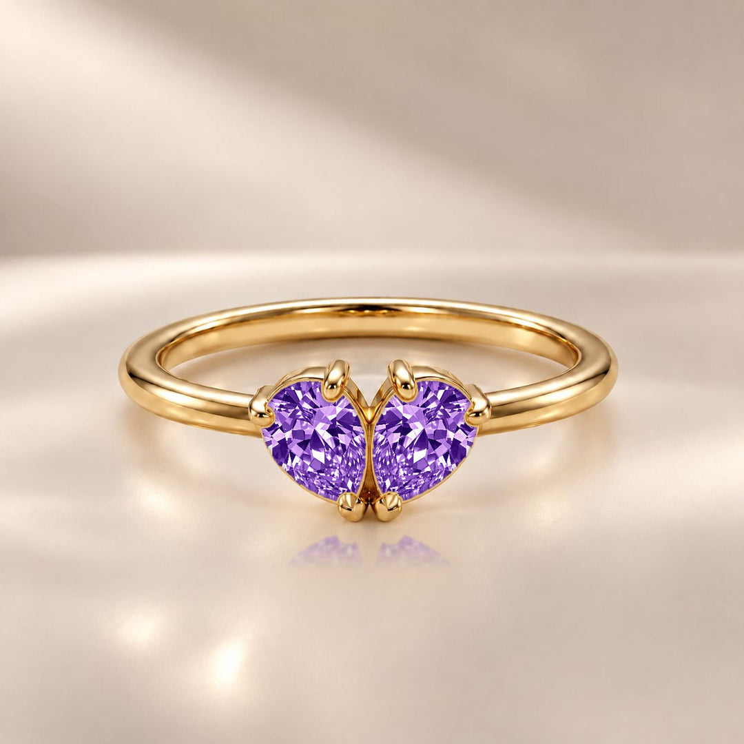 Demi Heart Ring - Gold Finish