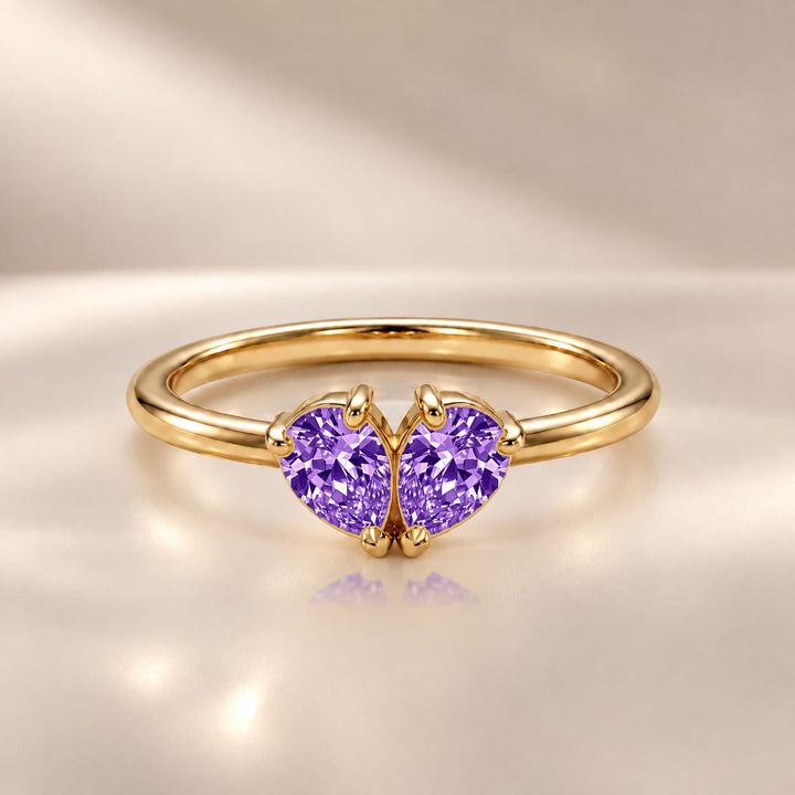 Demi Heart Ring - Gold Finish