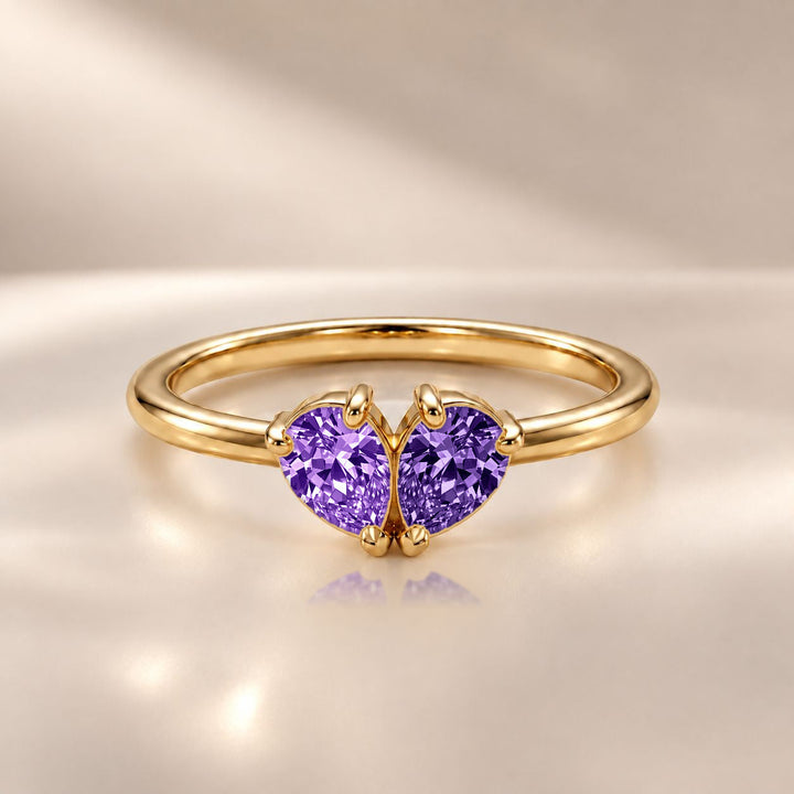 Demi Heart Ring - Gold Finish