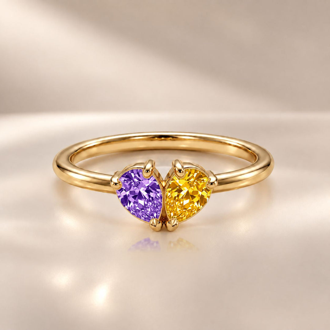 Demi Heart Ring - Gold Finish
