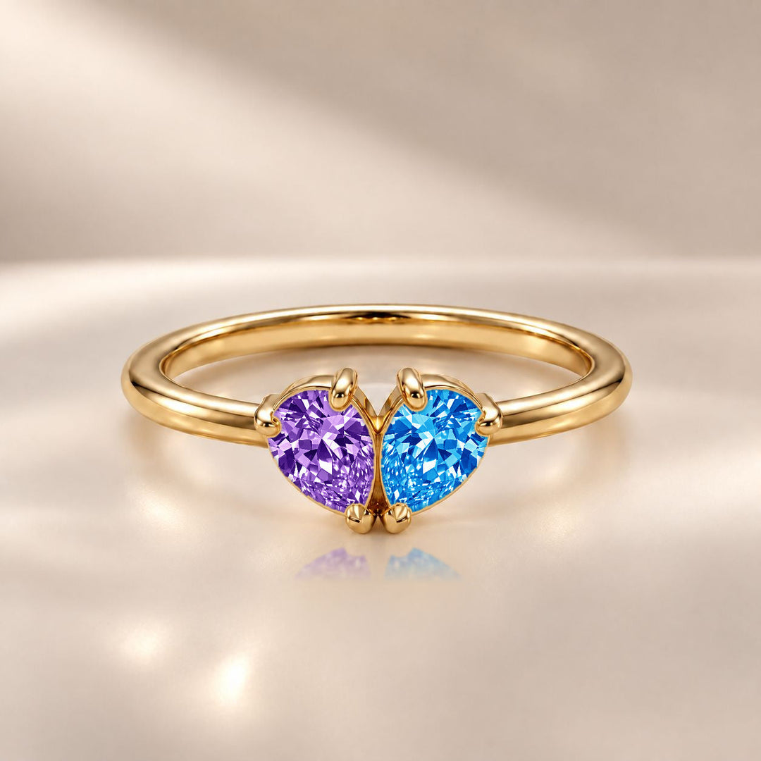 Demi Heart Ring - Gold Finish