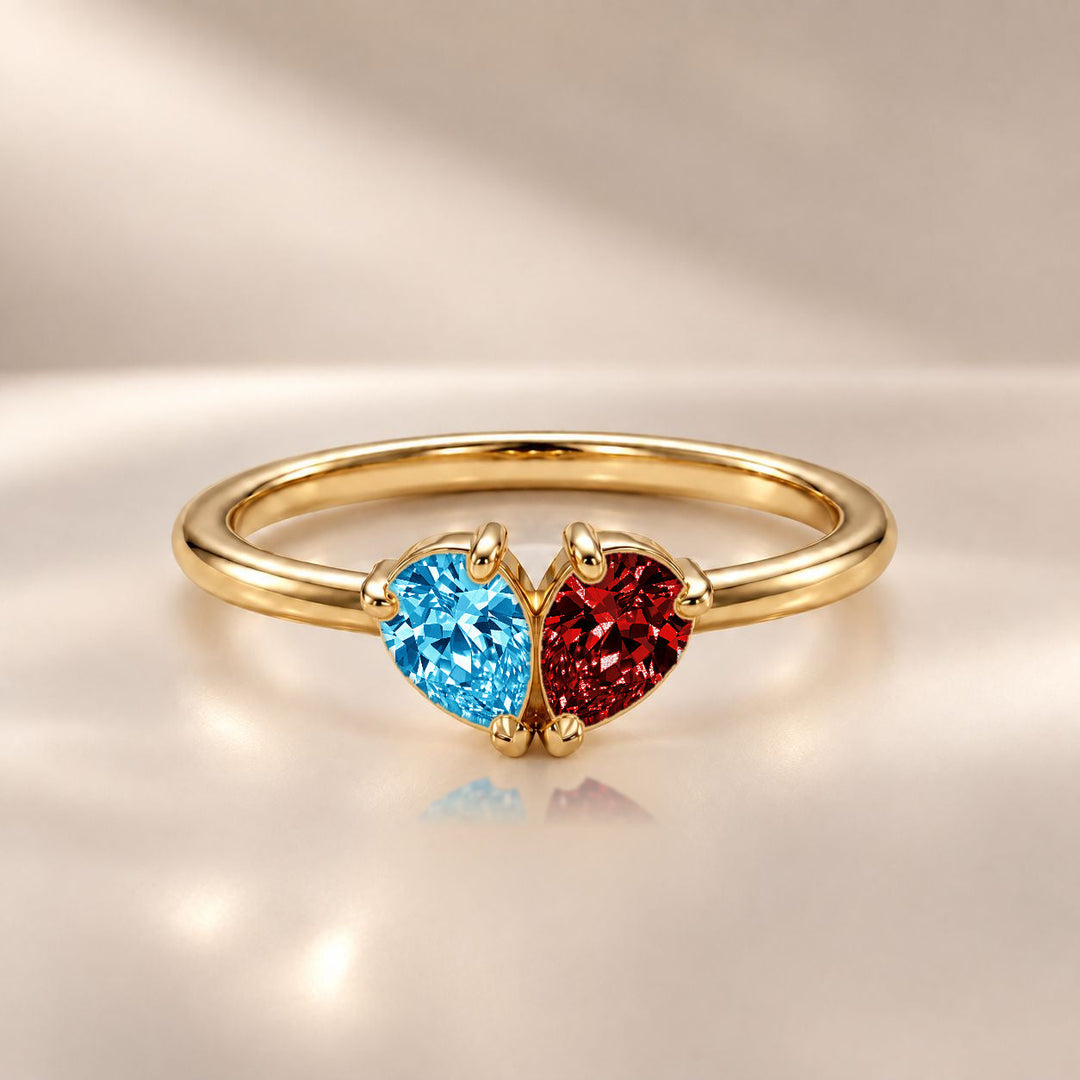 Demi Heart Ring - Gold Finish