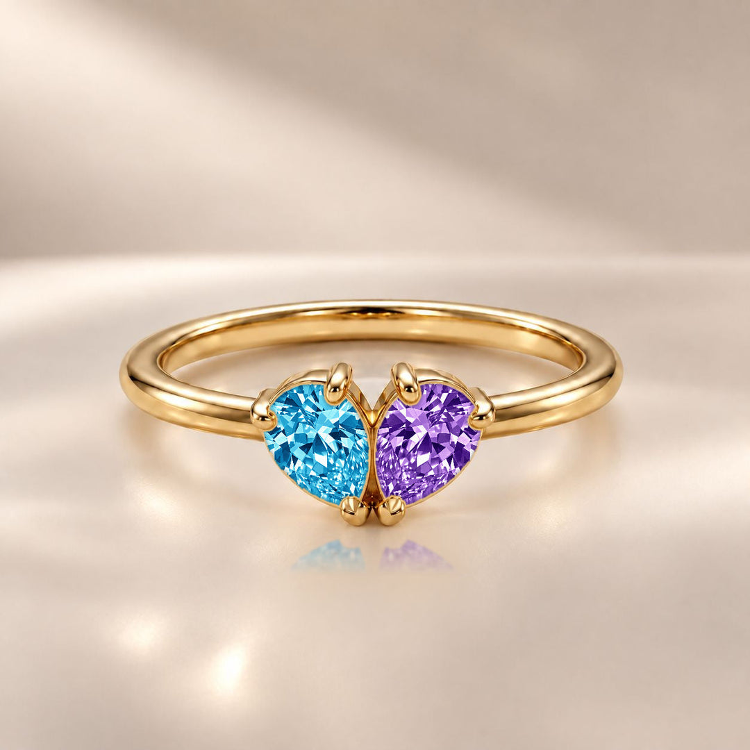 Demi Heart Ring - Gold Finish