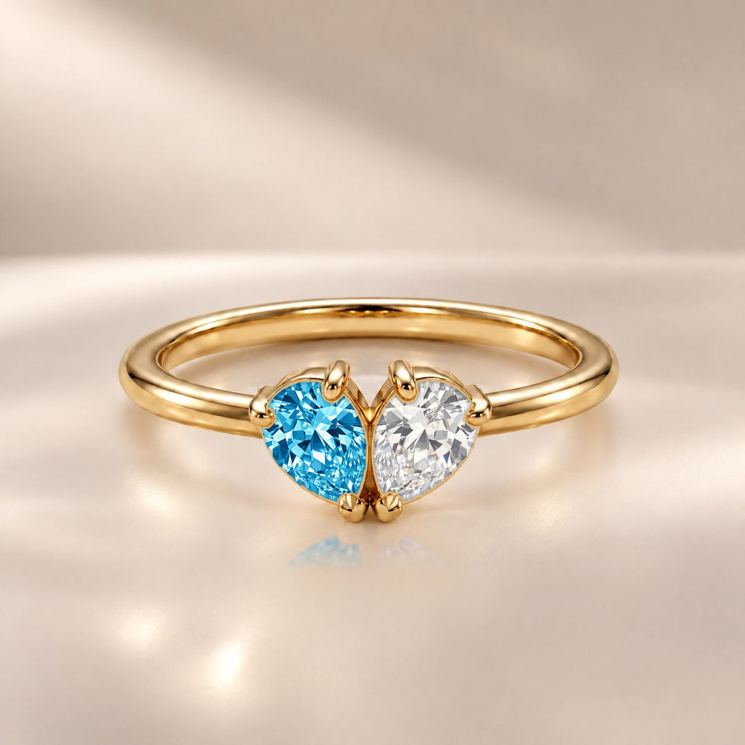Demi Heart Ring - Gold Finish