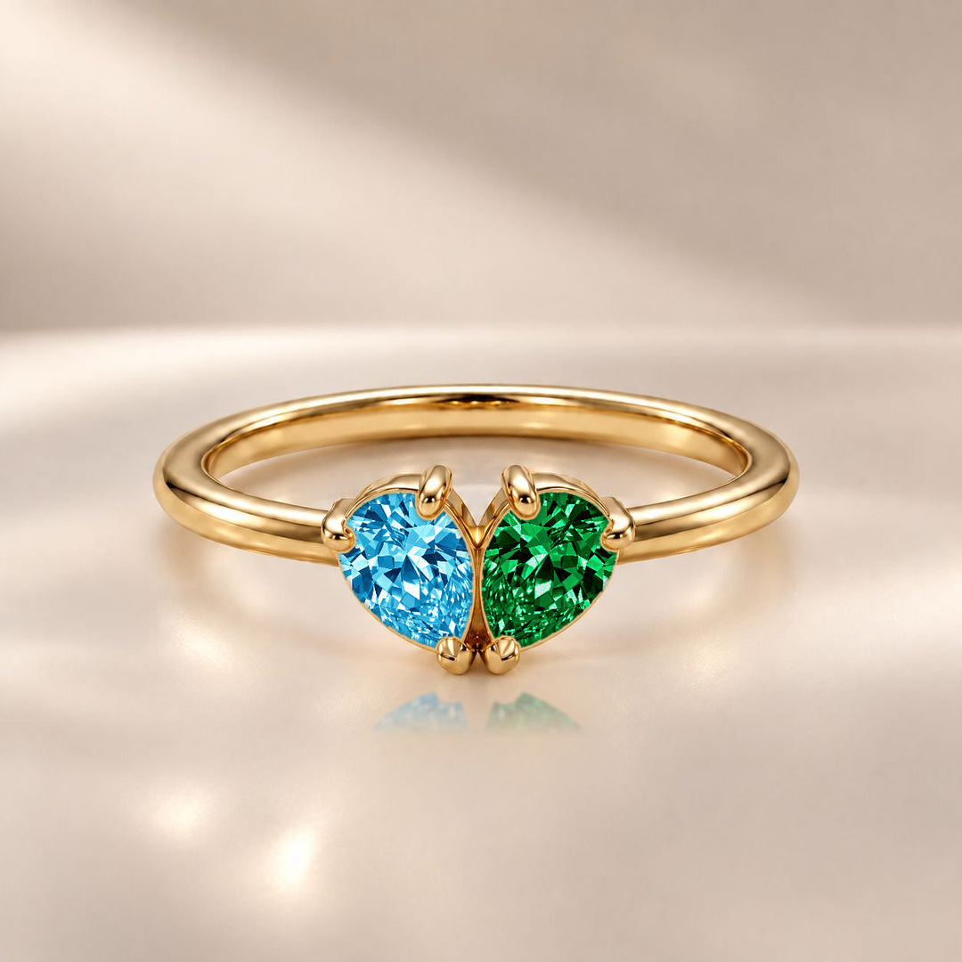 Demi Heart Ring - Gold Finish