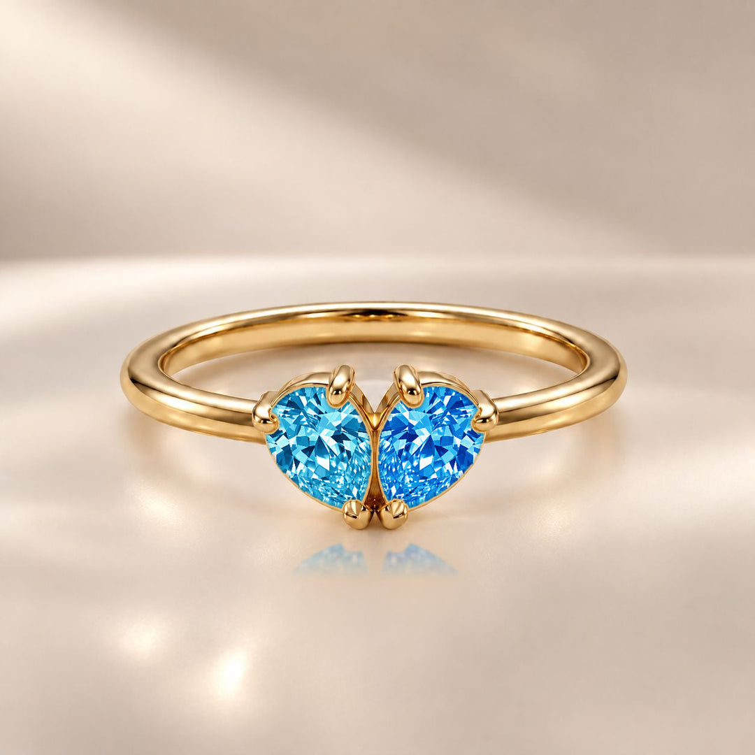 Demi Heart Ring - Gold Finish