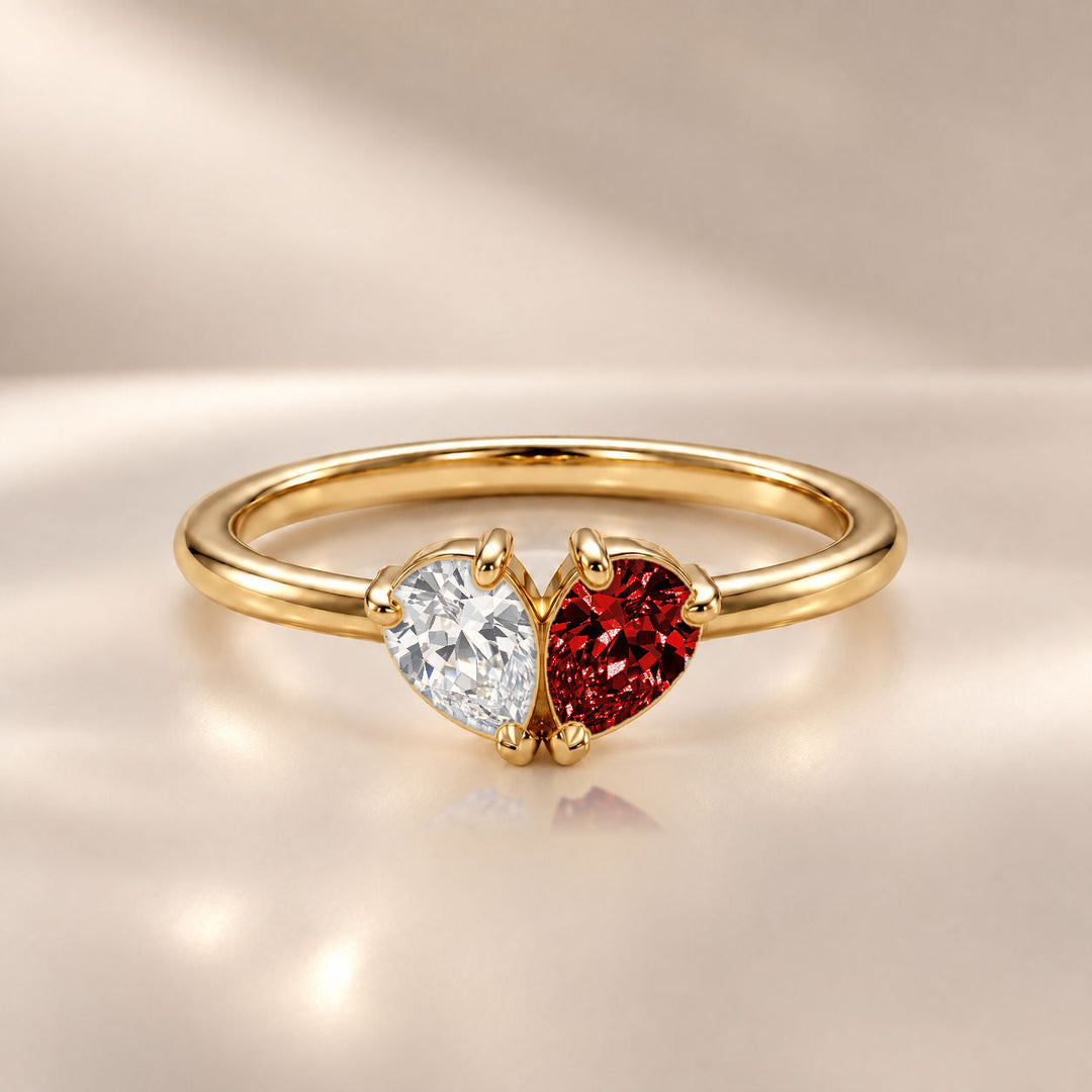 Demi Heart Ring - Gold Finish