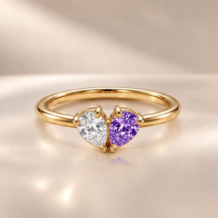 Demi Heart Ring - Gold Finish