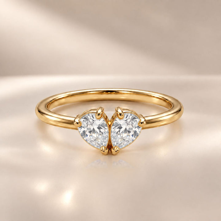 Demi Heart Ring - Gold Finish