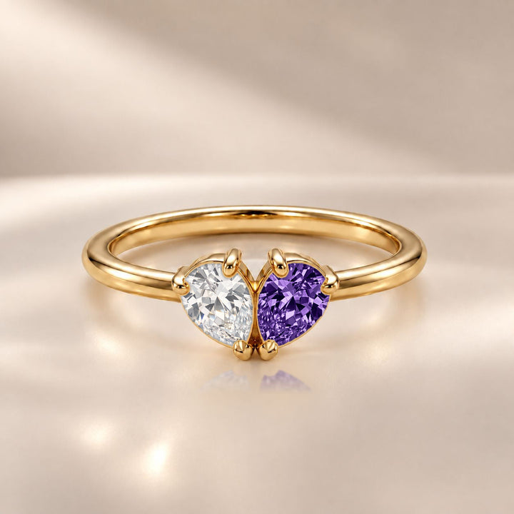 Demi Heart Ring - Gold Finish