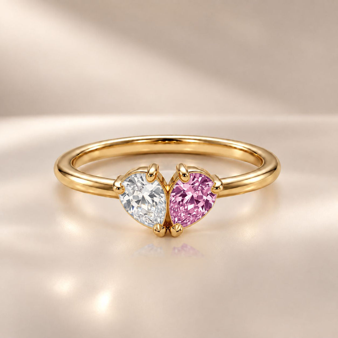 Demi Heart Ring - Gold Finish