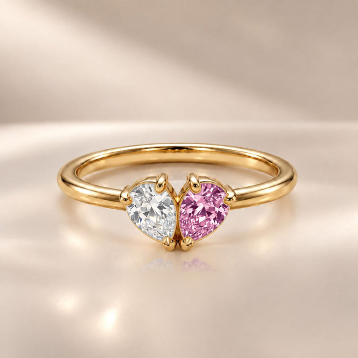 Demi Heart Ring - Gold Finish