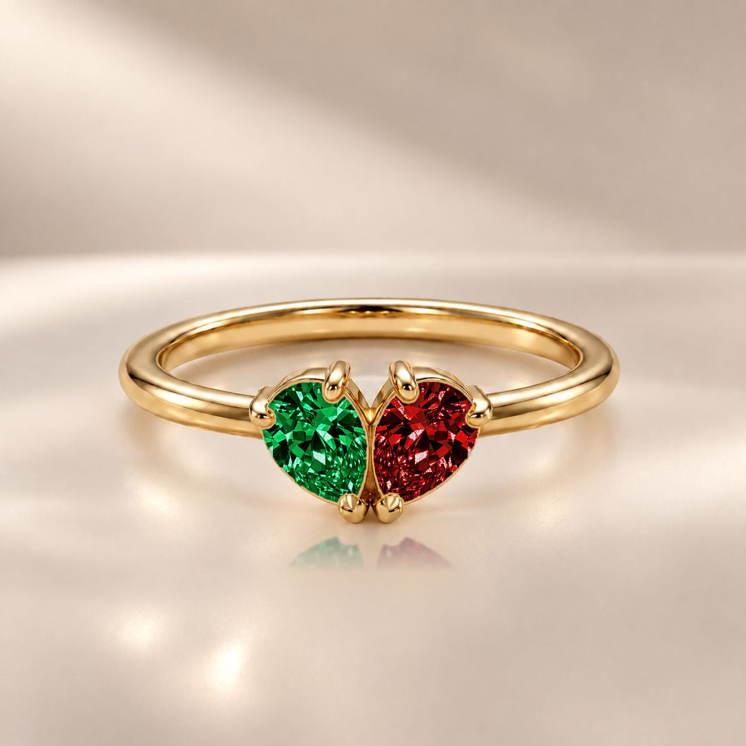 Demi Heart Ring - Gold Finish