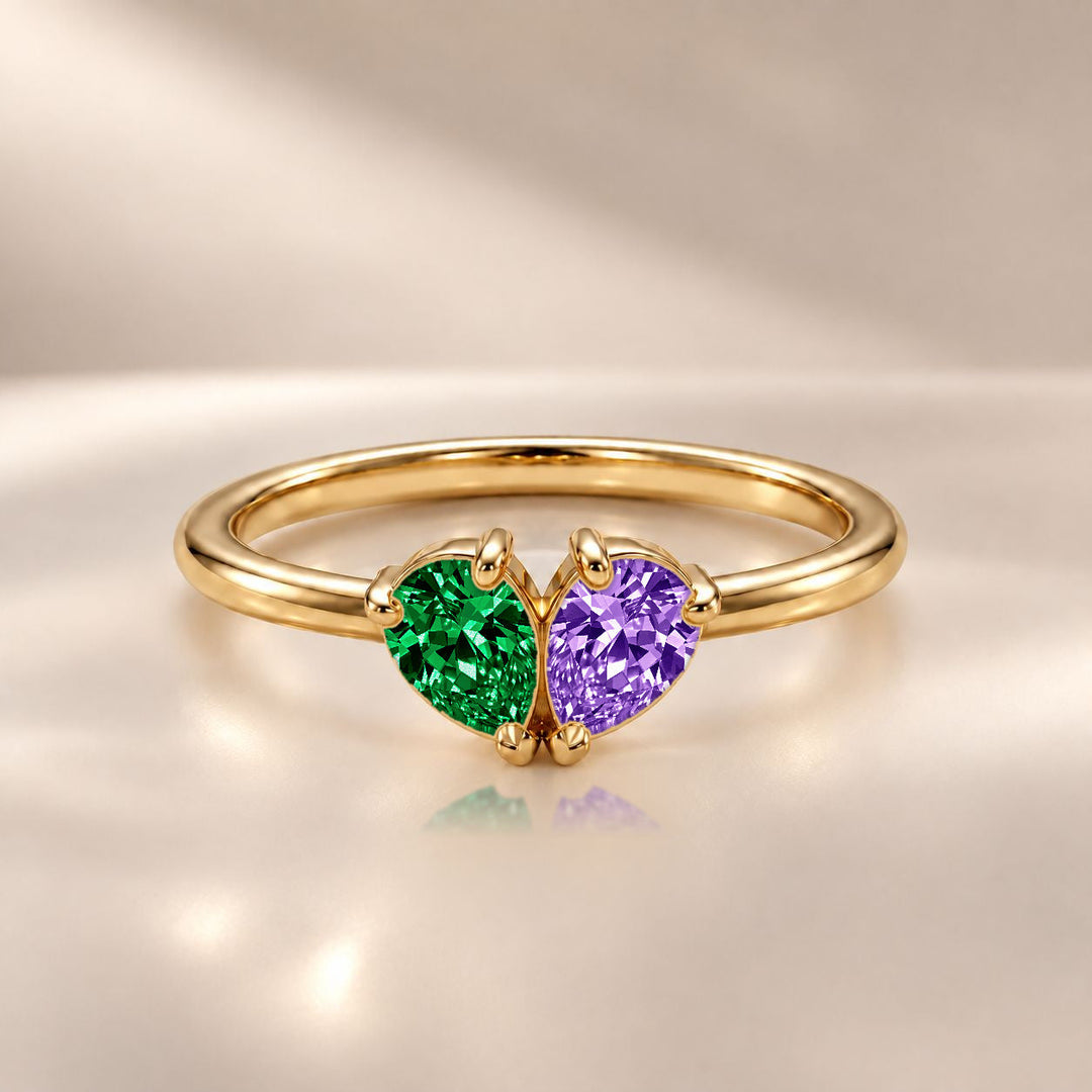 Demi Heart Ring - Gold Finish
