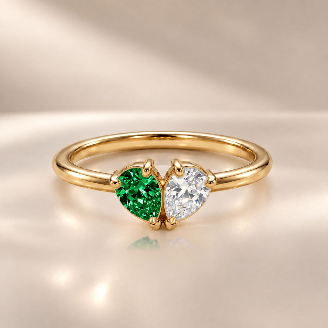 Demi Heart Ring - Gold Finish
