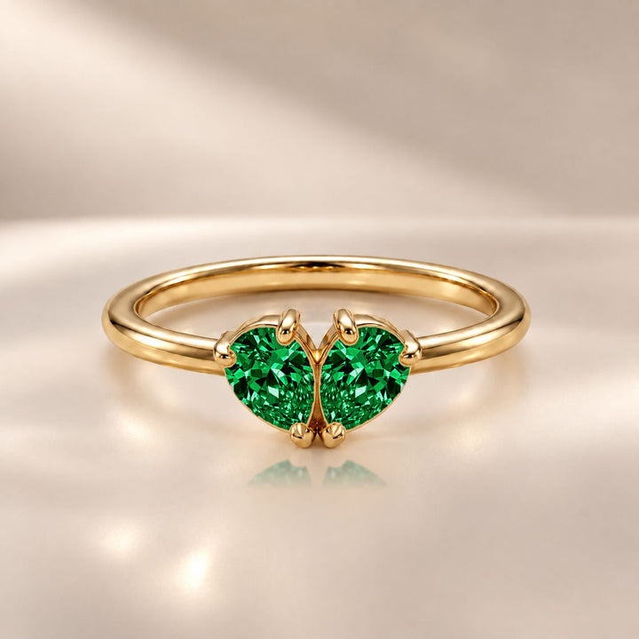 Demi Heart Ring - Gold Finish