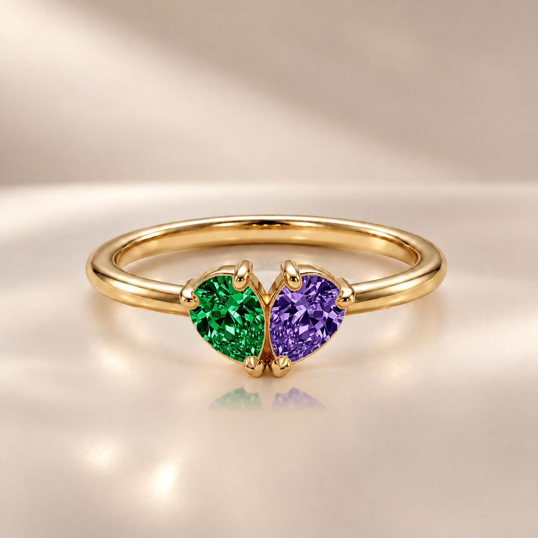 Demi Heart Ring - Gold Finish