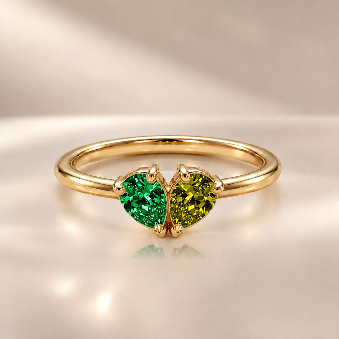 Demi Heart Ring - Gold Finish