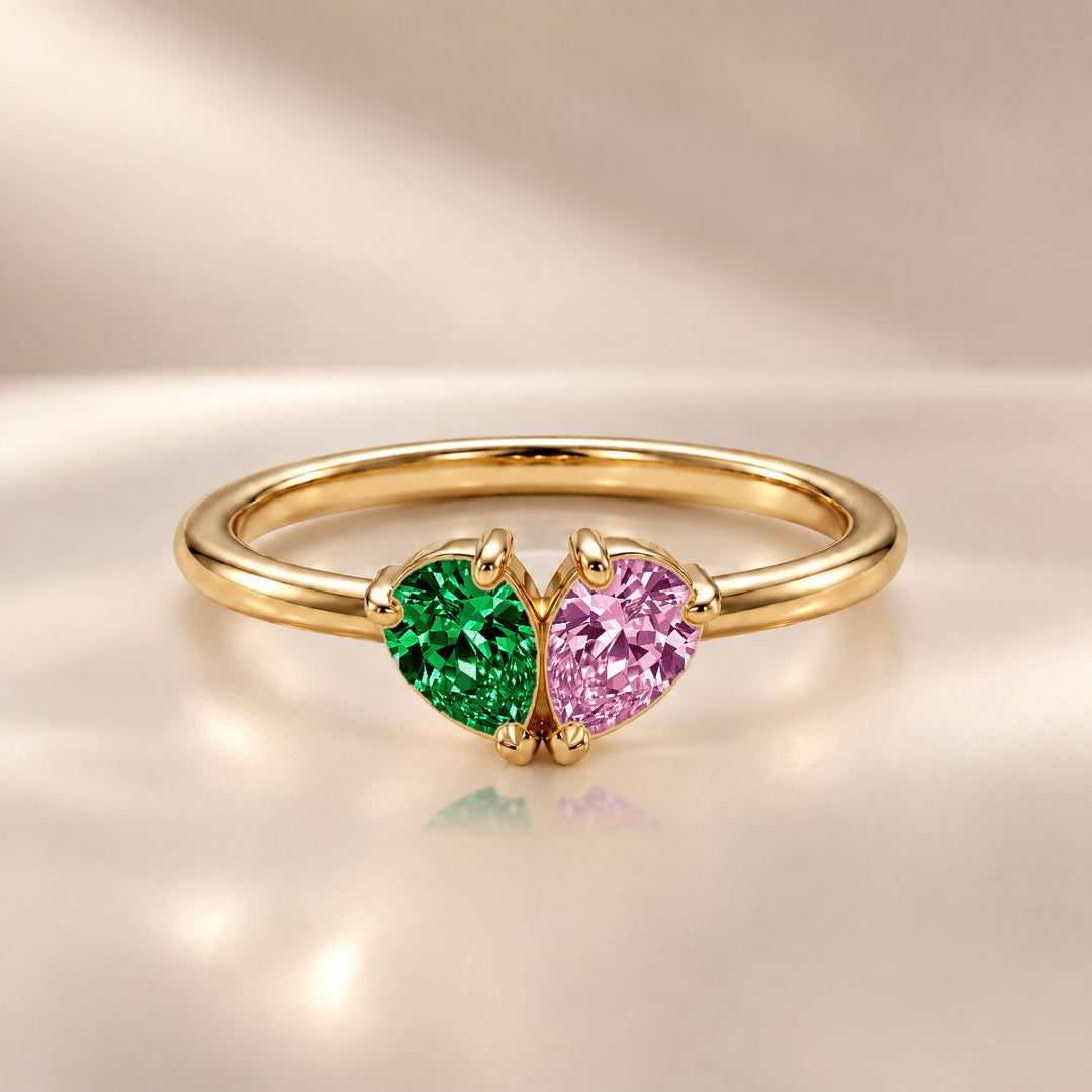Demi Heart Ring - Gold Finish