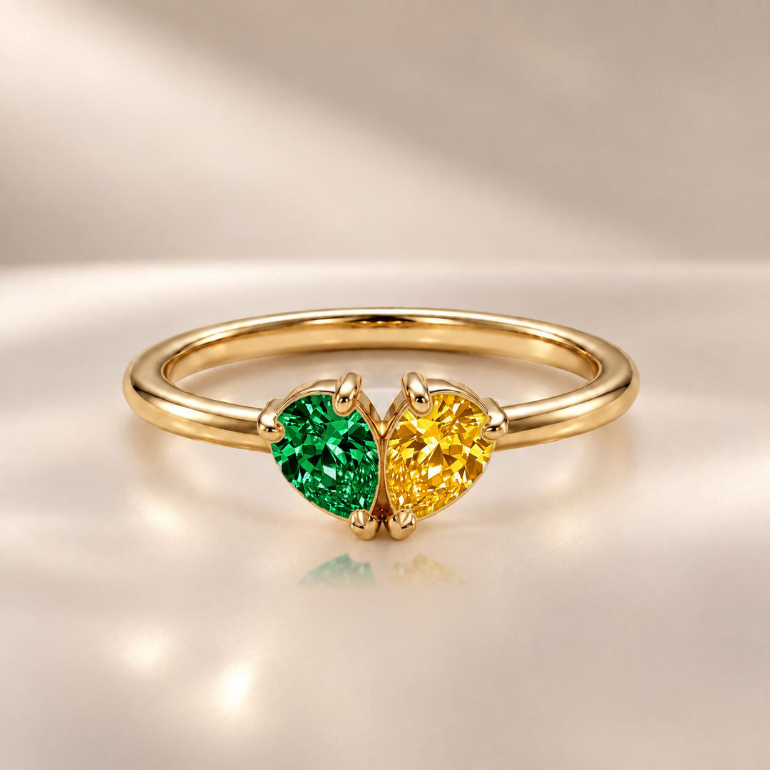 Demi Heart Ring - Gold Finish
