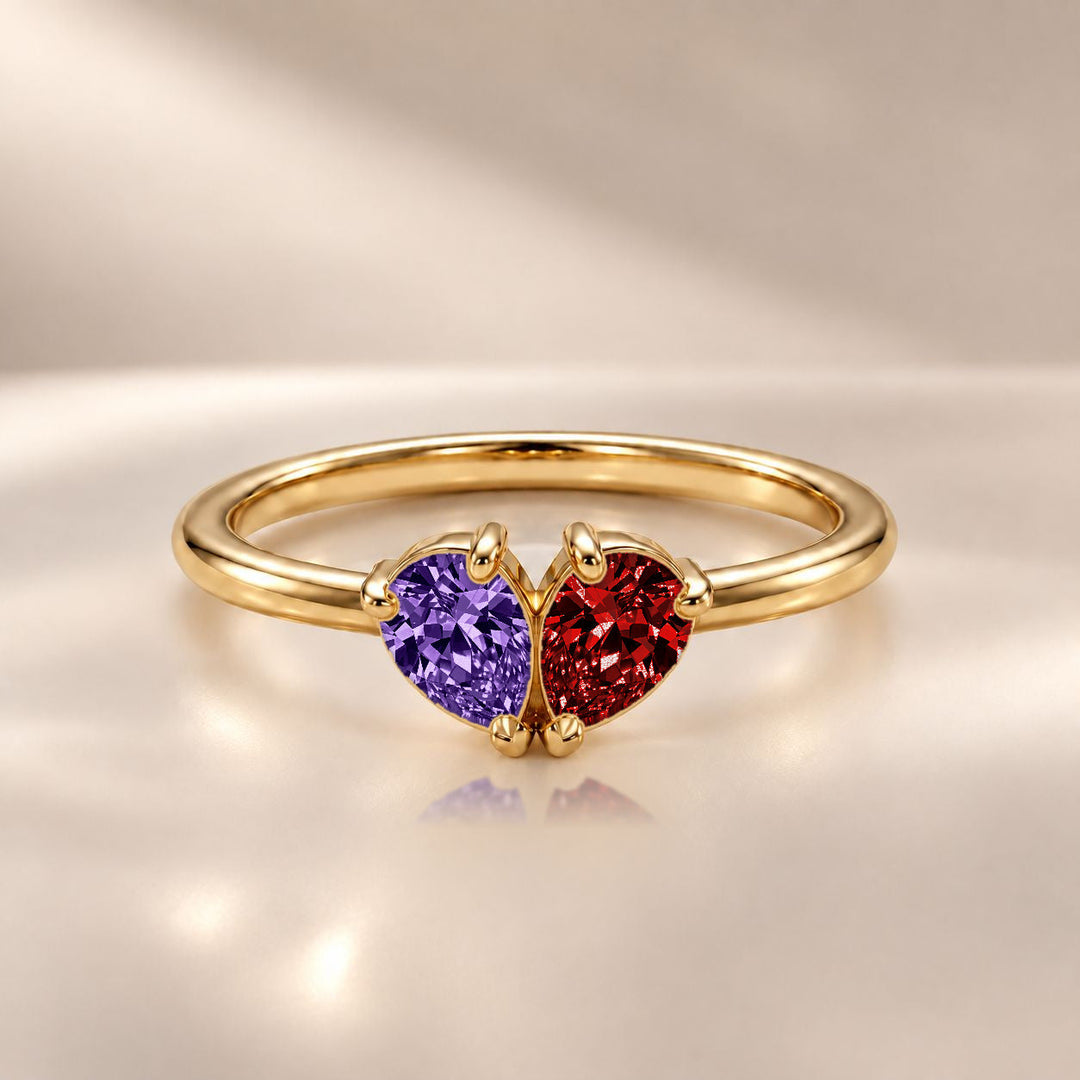 Demi Heart Ring - Gold Finish