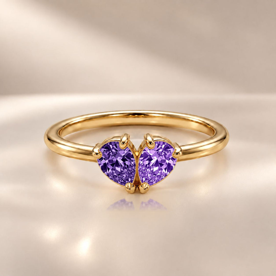 Demi Heart Ring - Gold Finish