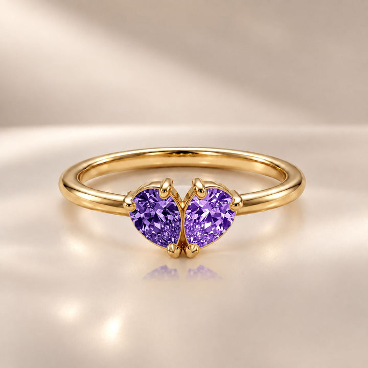 Demi Heart Ring - Gold Finish