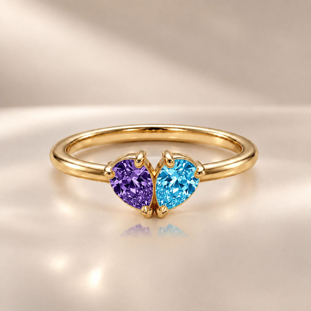 Demi Heart Ring - Gold Finish