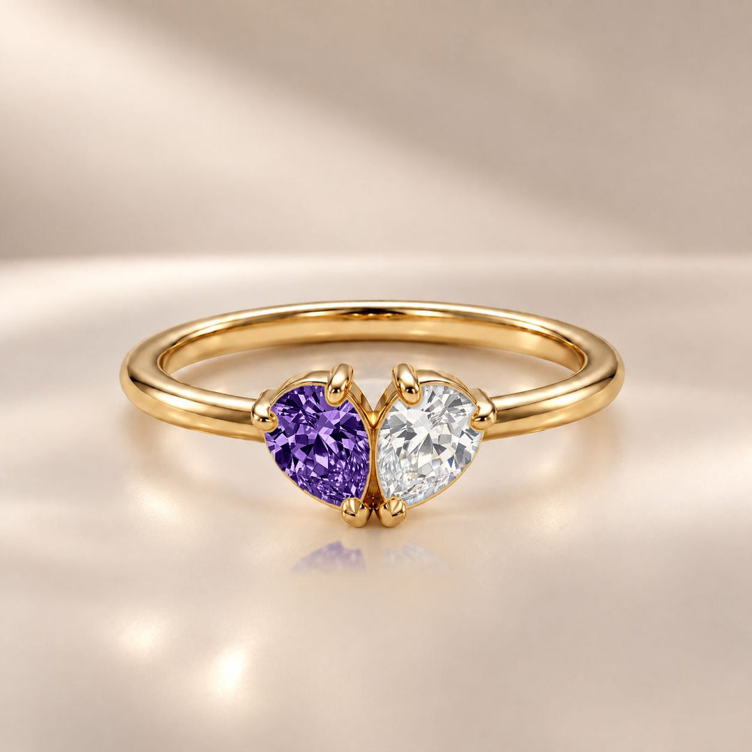 Demi Heart Ring - Gold Finish