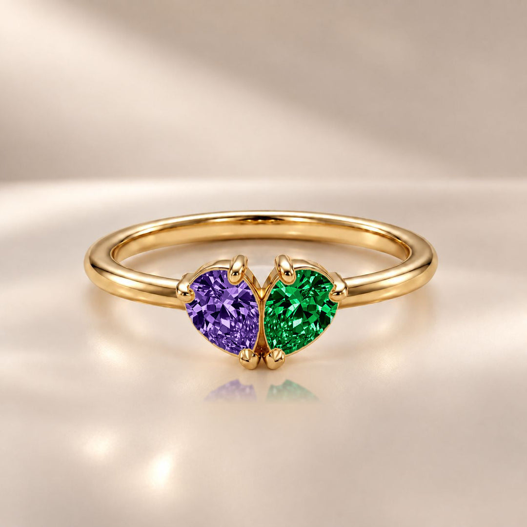 Demi Heart Ring - Gold Finish