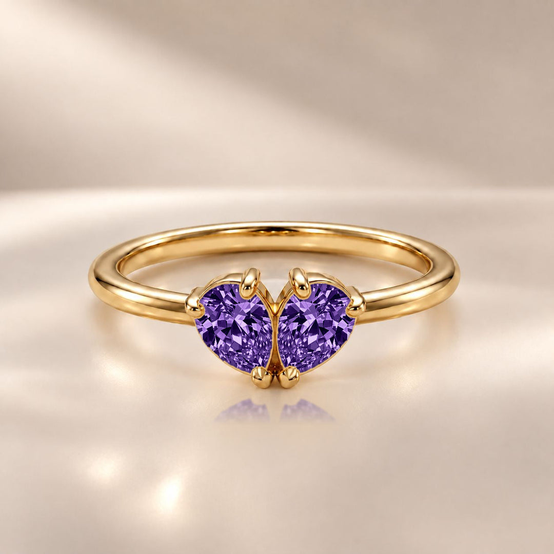 Demi Heart Ring - Gold Finish
