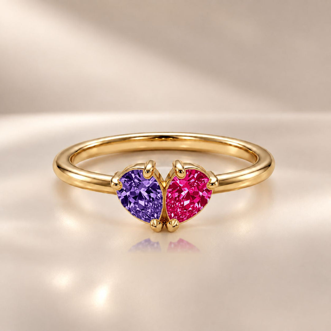 Demi Heart Ring - Gold Finish