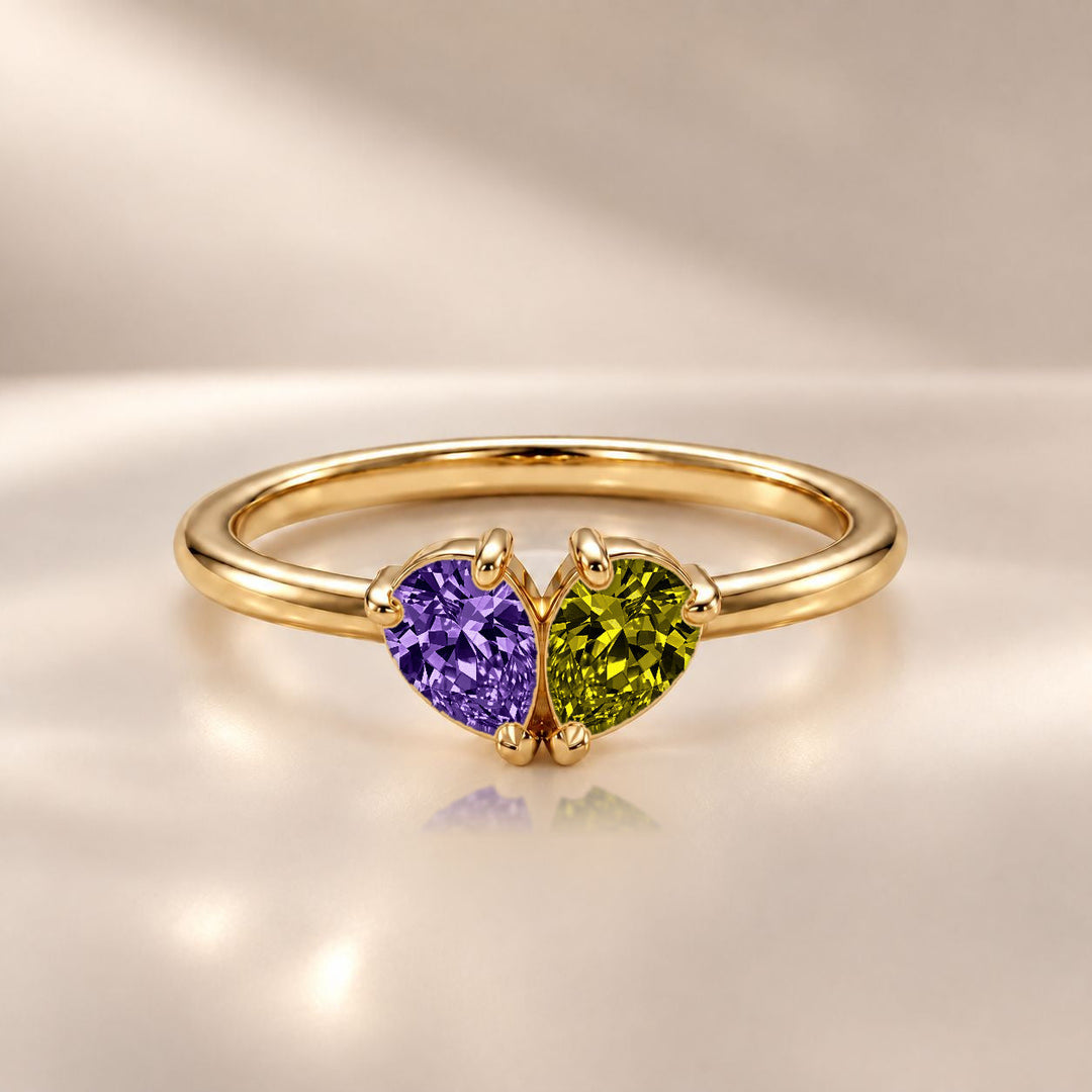 Demi Heart Ring - Gold Finish