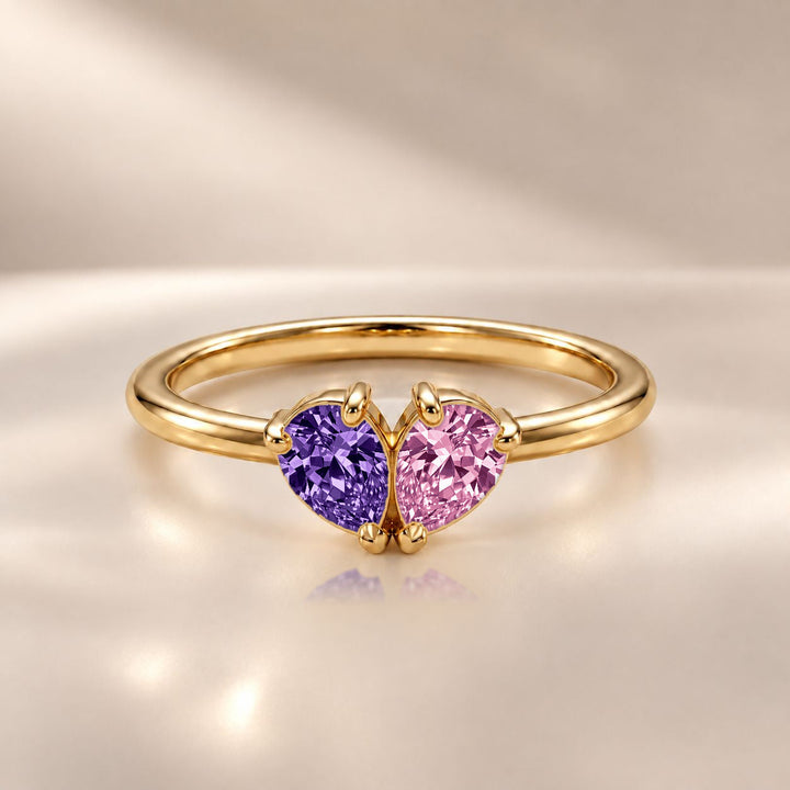 Demi Heart Ring - Gold Finish