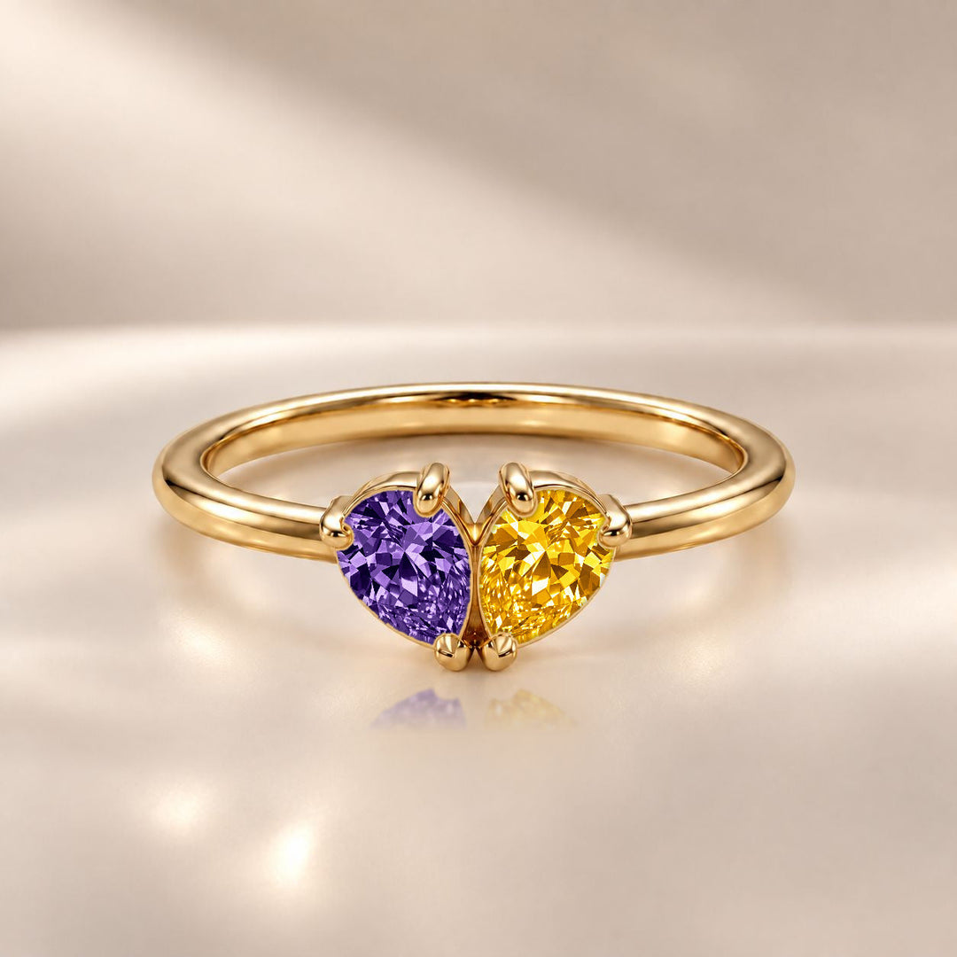 Demi Heart Ring - Gold Finish
