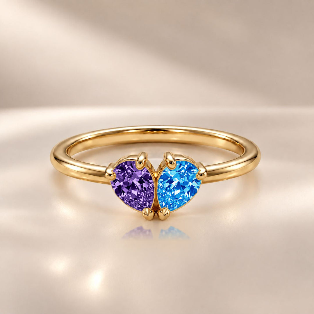 Demi Heart Ring - Gold Finish