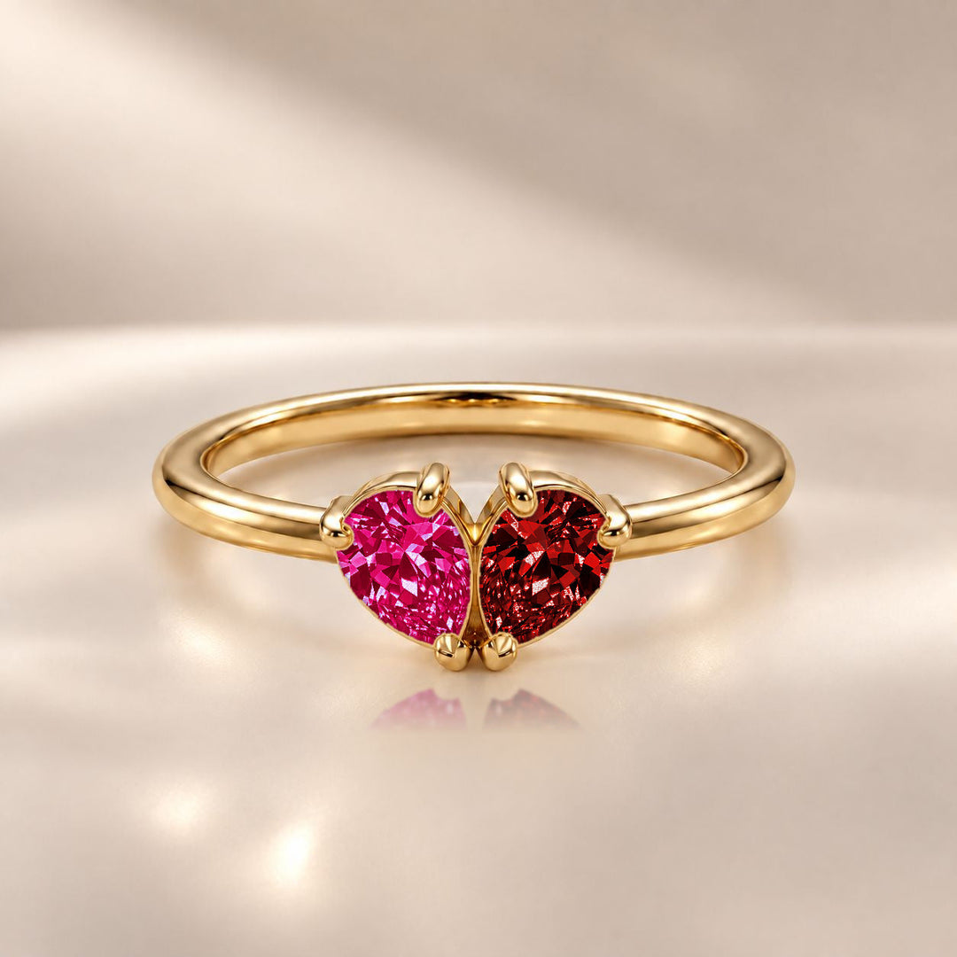 Demi Heart Ring - Gold Finish