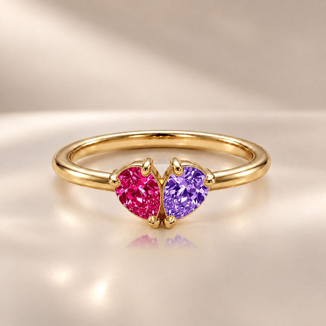 Demi Heart Ring - Gold Finish