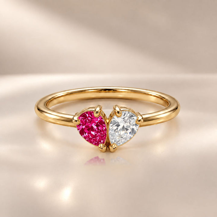 Demi Heart Ring - Gold Finish