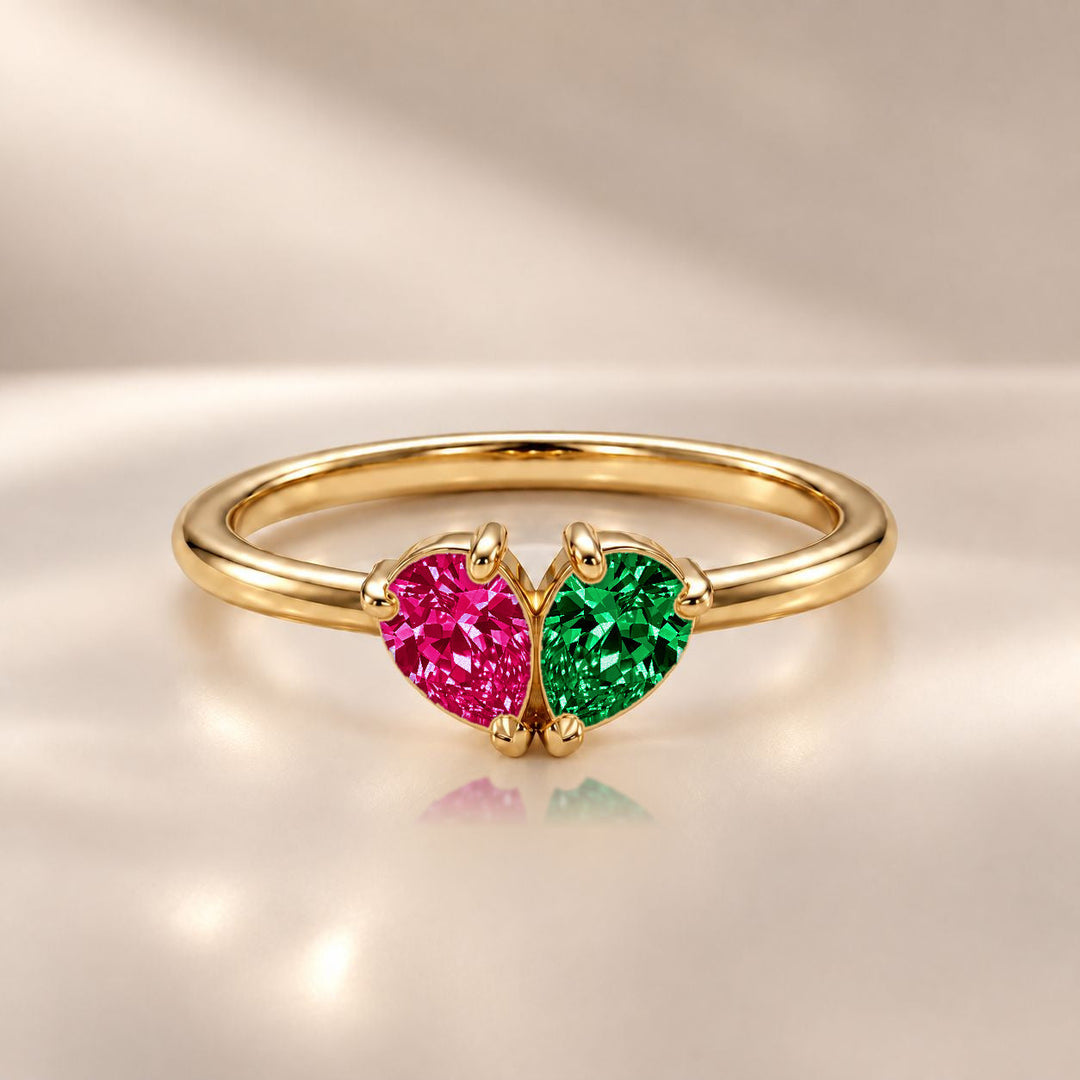 Demi Heart Ring - Gold Finish