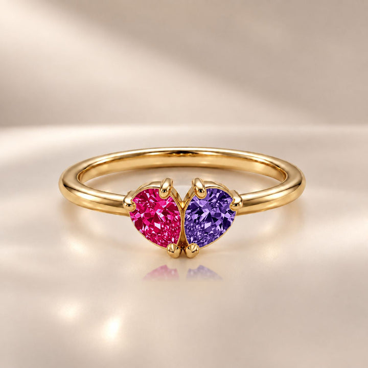 Demi Heart Ring - Gold Finish