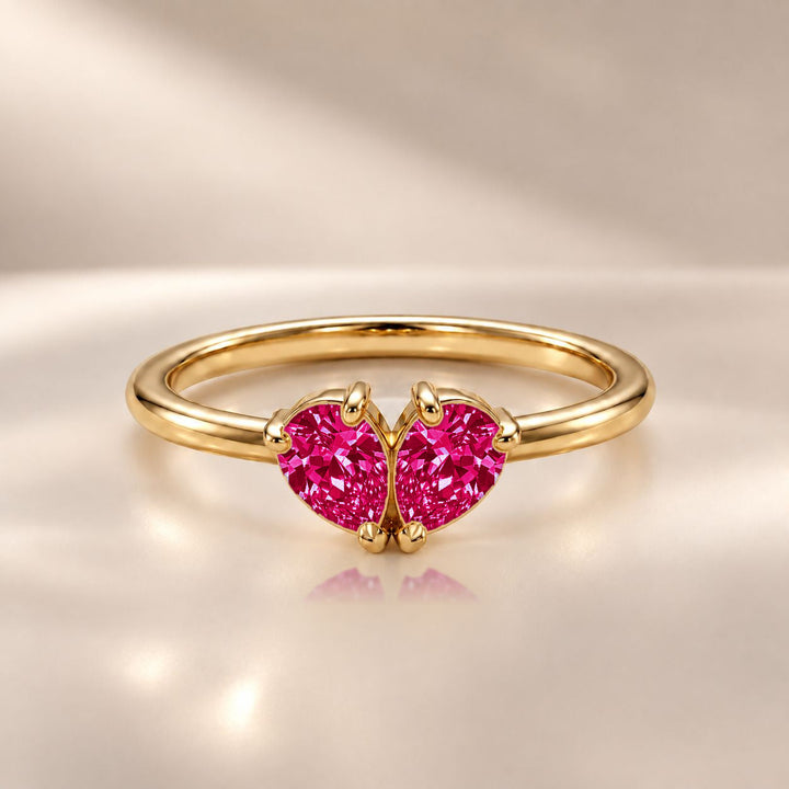 Demi Heart Ring - Gold Finish